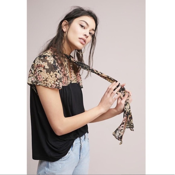 Anthropologie Neck-Tie Top - Picture 3 of 3